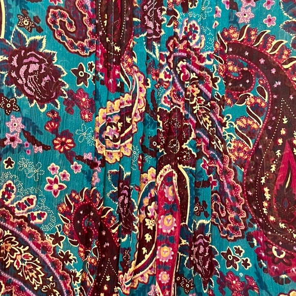 🆕 🚩 NWOT Sundance GORGEOUS Reina Paisley Silk Blouse.  Size Small - Picture 4 of 10